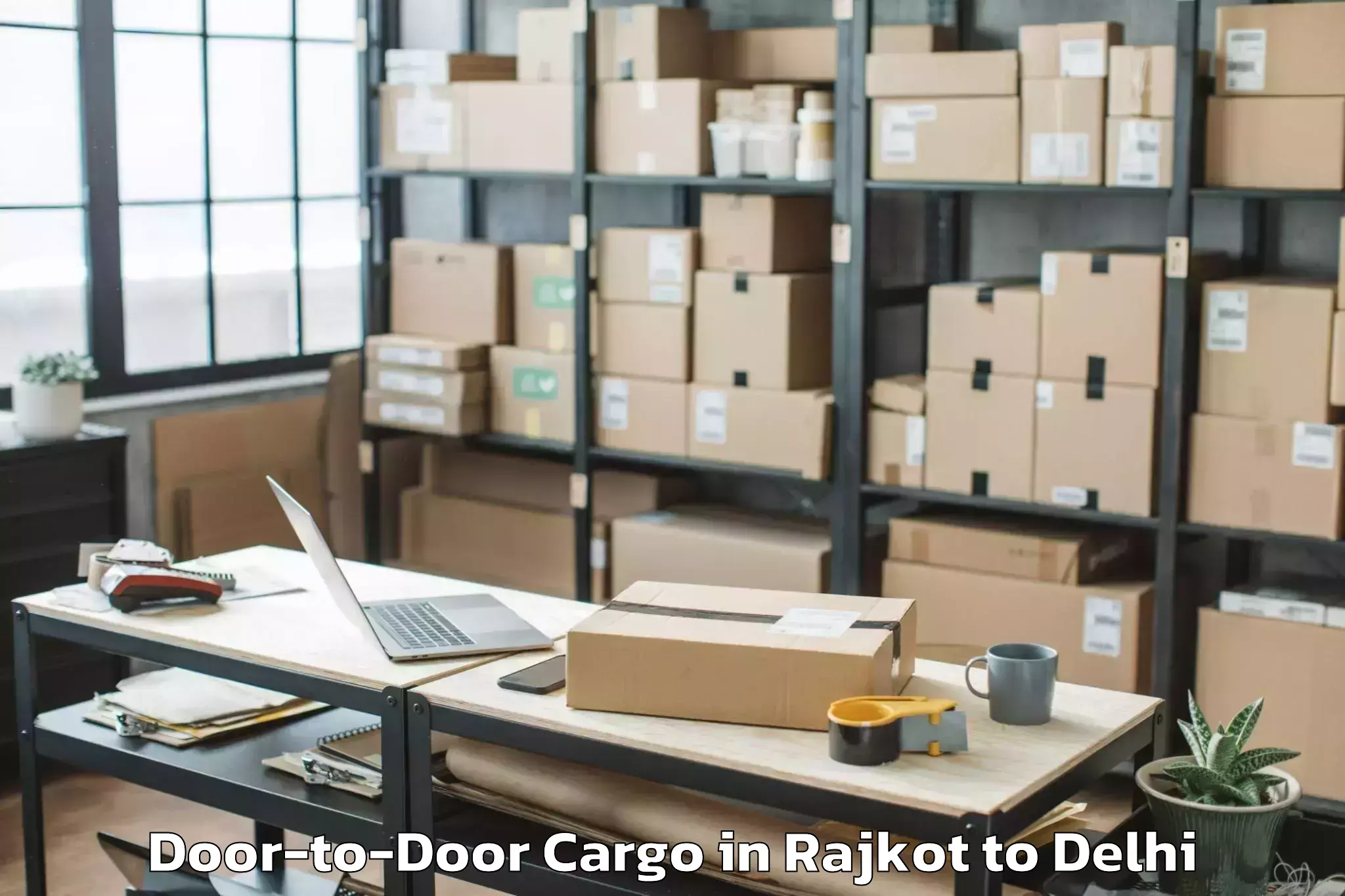 Reliable Rajkot to Omaxe Connaught Place Door To Door Cargo